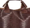 Kožené kabelka shopper bag Vittoria Gotti hnědá VG804